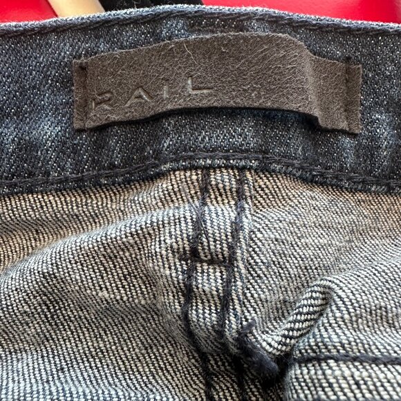 Banana Republic Rail Mens Straight Leg Dark Wash Denim Jeans 100% Cotton 36x32 - Picture 3 of 9